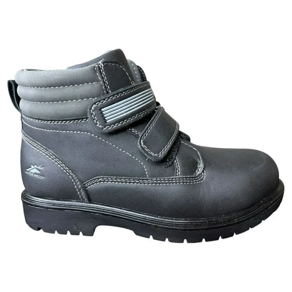 NEW Deer Stags Kids' Marker Waterproof Black/Grey Work Boot 2.5M